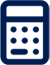 A green and blue calculator is shown in this image.